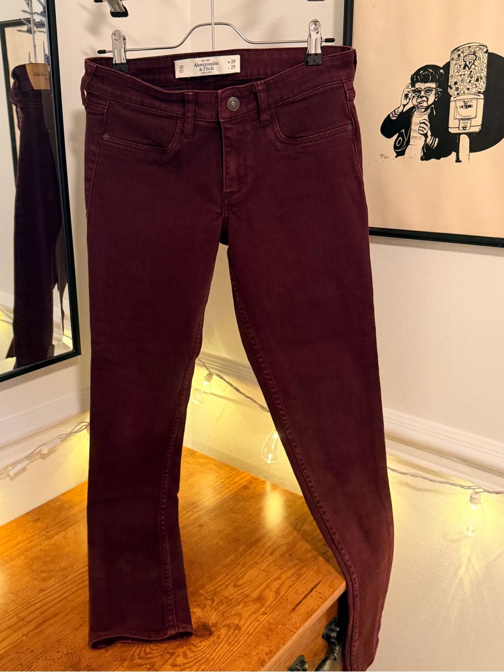 Abercrombie & Fitch Deep Red Skinny Jeans